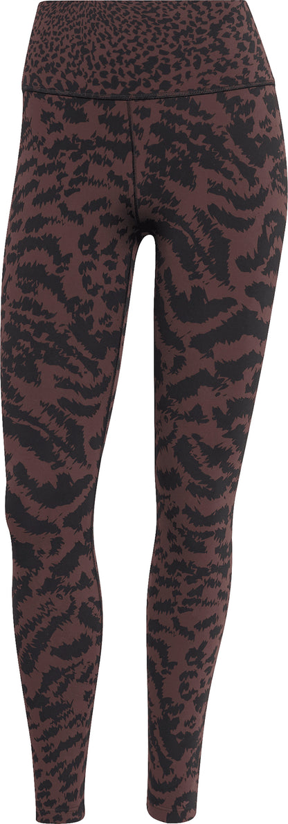 adidas All Me Allover Print Womens 7/8 Training Tights - Brown