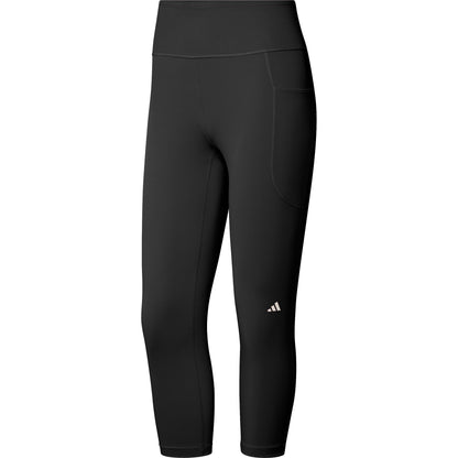 adidas DailyRun Womens 3/4 Capri Running Tights - Black