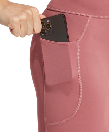 adidas DailyRun 3 Stripes Womens 7/8 Running Tights - Pink