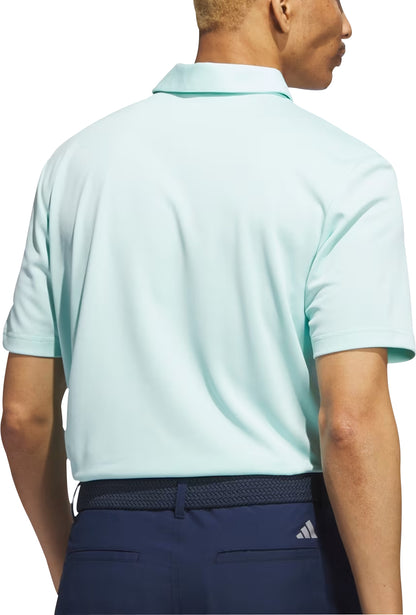 adidas Drive Heather Short Sleeve Mens Golf Polo Shirt - Green