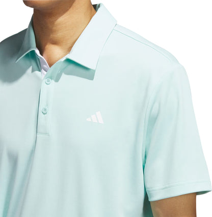 adidas Drive Heather Short Sleeve Mens Golf Polo Shirt - Green