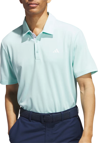 adidas Drive Heather Short Sleeve Mens Golf Polo Shirt - Green