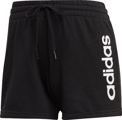 adidas Essentials Slim Logo Womens Training Shorts - Black