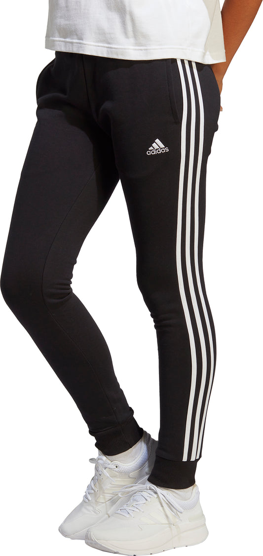adidas Essentials 3 Stripes Cuffed Womens Joggers - Black