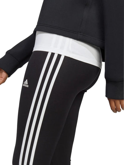 adidas Essentials 3 Stripes High Waisted Womens Long Tights - Black