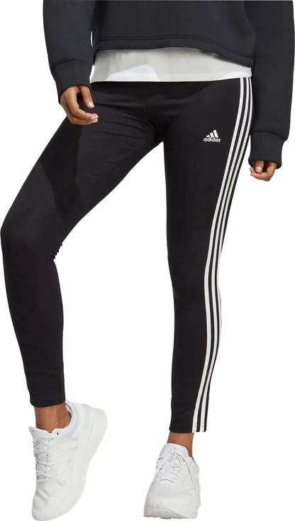 adidas Essentials 3 Stripes High Waisted Womens Long Tights - Black