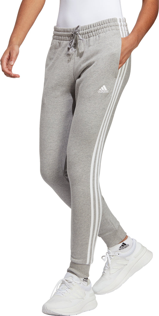 adidas Essentials 3 Stripes Womens Joggers - Grey