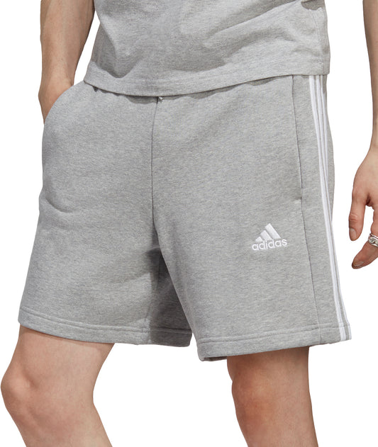 adidas Essentials 3 Stripes Mens Shorts - Grey