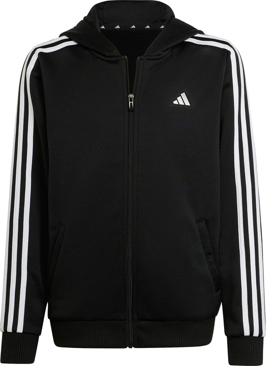 adidas Essentials AeroReady 3 Stripes Junior Training Track Jacket - Black