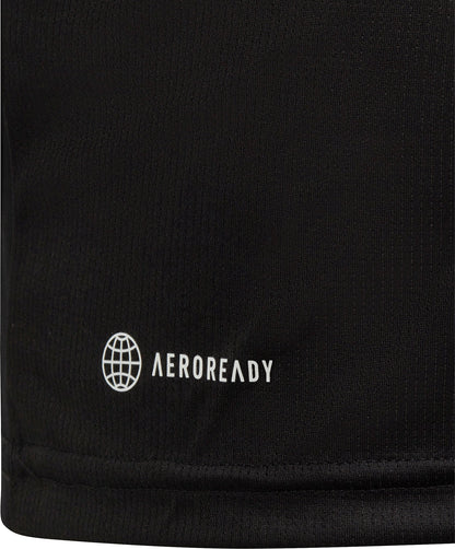 adidas Essentials AeroReady 3 Stripes Short Sleeve Junior Training Top - Black