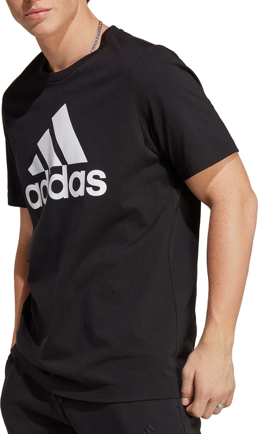 adidas Essentials Big Logo Short Sleeve Mens Top - Black
