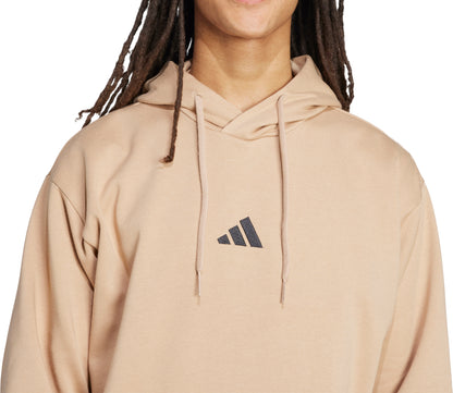 adidas Essentials FeelCozy Mens Fleece Hoody - Brown