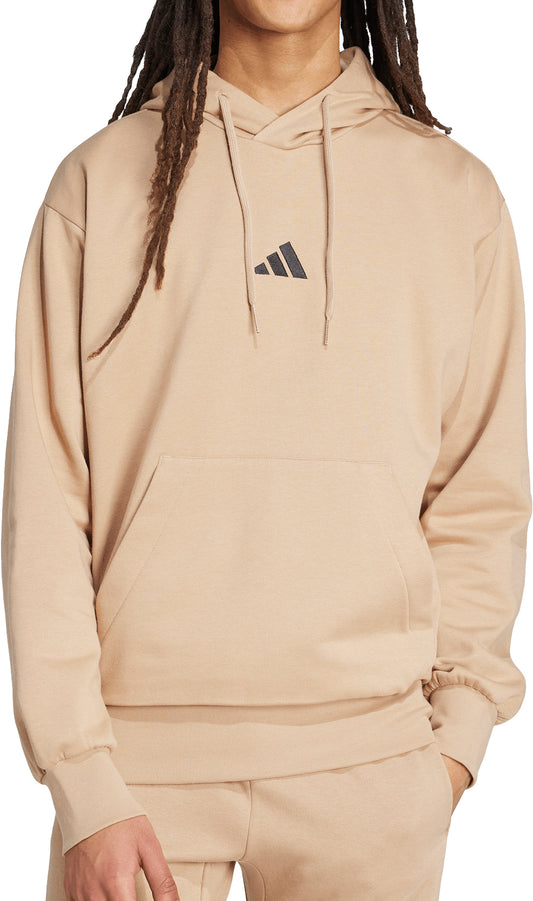 adidas Essentials FeelCozy Mens Fleece Hoody - Brown