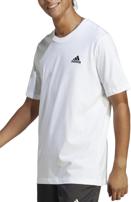 adidas Essentials Single Jersey Short Sleeve Mens Training Top - White