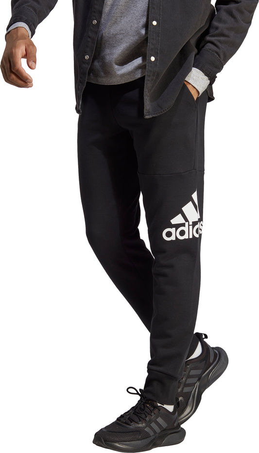 adidas Essentials Tapered Cuff Logo Mens Joggers - Black