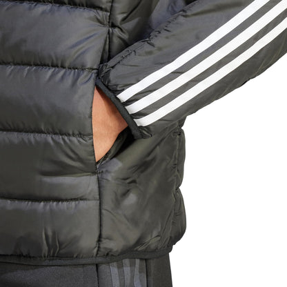 adidas Essentials 3 Stripes Mens Light Down Jacket - Black