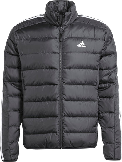 adidas Essentials 3 Stripes Mens Light Down Jacket - Black