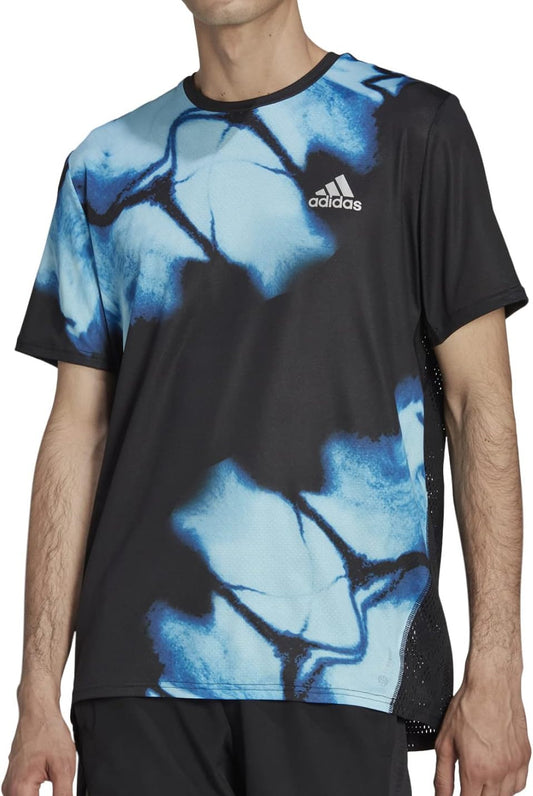 adidas Fast Short Sleeve Mens Running Top - Black