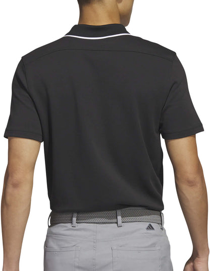 adidas Go To Pique Short Sleeve Mens Golf Polo Shirt - Black