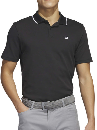 adidas Go To Pique Short Sleeve Mens Golf Polo Shirt - Black