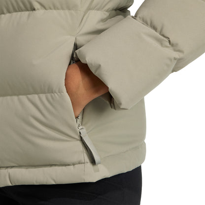 adidas Helionic ClimaWarm Hooded Womens Down Jacket - Green