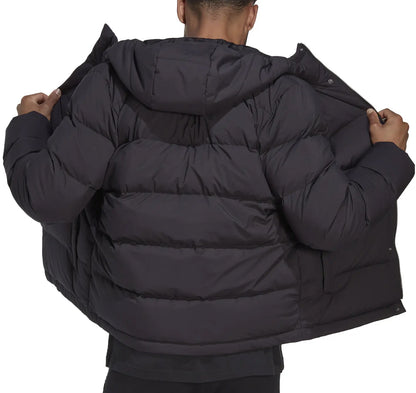 adidas Helionic Hooded Mens Down Jacket - Black