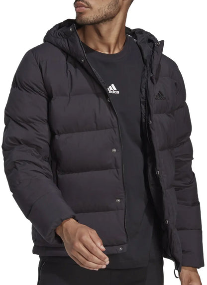 adidas Helionic Hooded Mens Down Jacket - Black