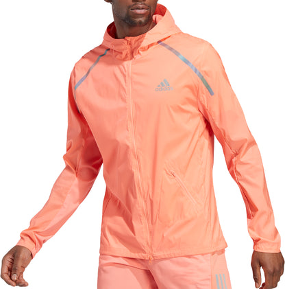 adidas Marathon Mens Running Jacket - Orange