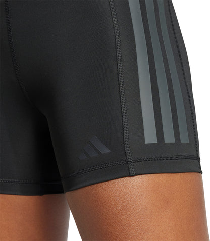 adidas Optime 3 Stripes 4 Inch Womens Short Training Tights - Black