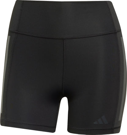 adidas Optime 3 Stripes 4 Inch Womens Short Training Tights - Black