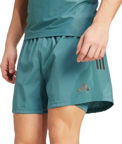 adidas Own The Run ClimaCool 2 In 1 Mens Running Shorts - Green