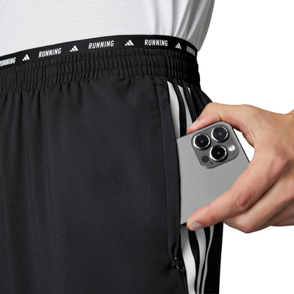 adidas Own The Run 3 Stripes Mens Running Pants - Black