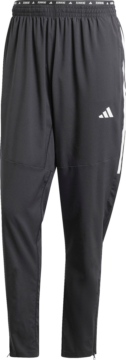 adidas Own The Run 3 Stripes Mens Running Pants - Black