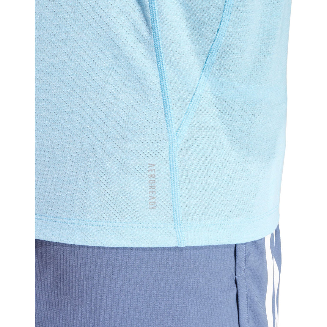 adidas Own The Run 3 Stripes Short Sleeve Womens Running Top - Blue ...