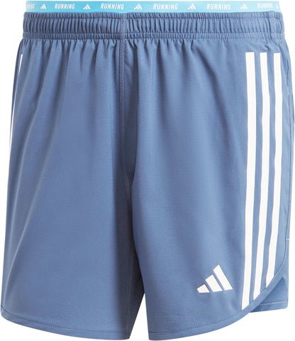 adidas Own The Run 3 Stripes 5 Inch Mens Running Shorts - Blue