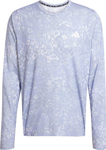 adidas Own The Run ClimaCool 3 Stripes Long Sleeve Mens Running Top - Grey