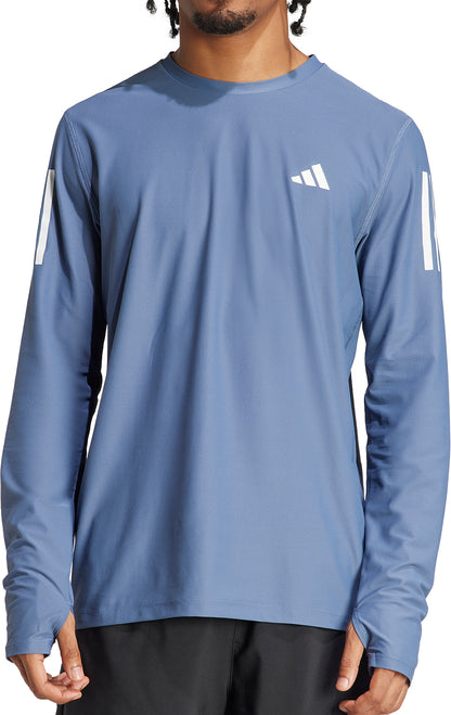 adidas Own The Run Long Sleeve Mens Running Top Blue – Start Fitness