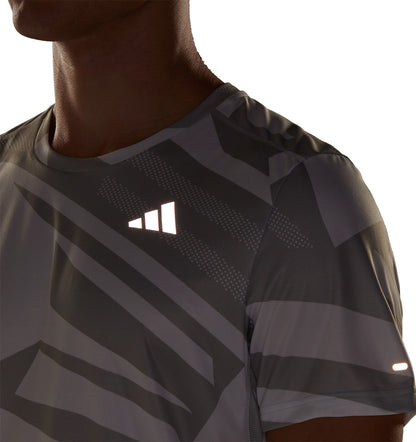 adidas Own The Run Short Sleeve Mens Running Top - Grey