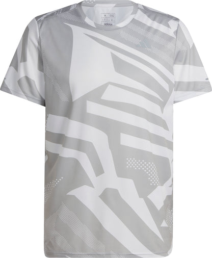 adidas Own The Run Short Sleeve Mens Running Top - Grey