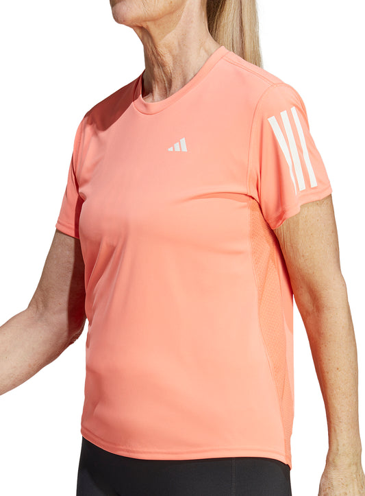 adidas Own The Run Short Sleeve Womens Running Top - Orange