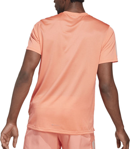 adidas Own The Run Short Sleeve Mens Running Top - Orange