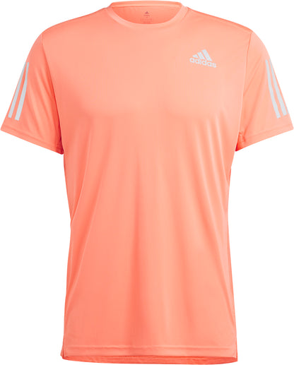 adidas Own The Run Short Sleeve Mens Running Top - Orange