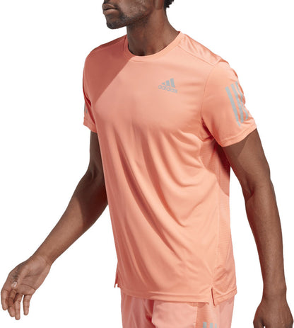 adidas Own The Run Short Sleeve Mens Running Top - Orange