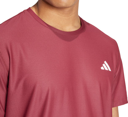 adidas Own The Run Short Sleeve Mens Running Top - Red
