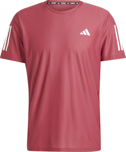 adidas Own The Run Short Sleeve Mens Running Top - Red