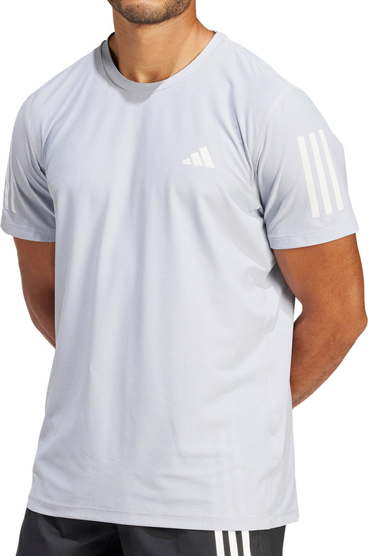 adidas Own The Run Short Sleeve Mens Running Top - Grey