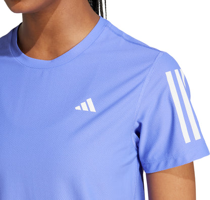 adidas Own The Run Short Sleeve Womens Running Top - Blue