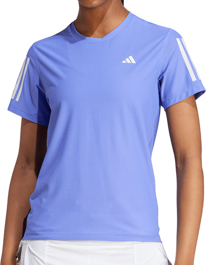 adidas Own The Run Short Sleeve Womens Running Top - Blue