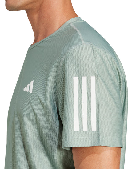 adidas Own The Run Short Sleeve Mens Running Top - Green