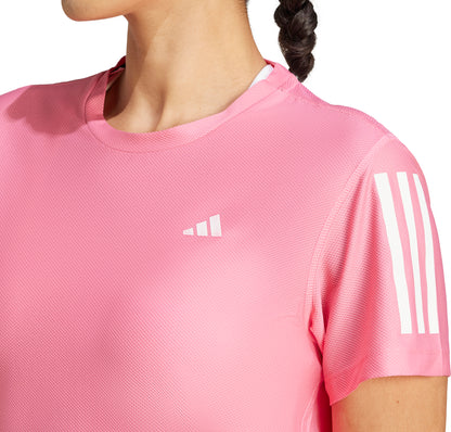 adidas Own The Run Short Sleeve Womens Running Top - Pink